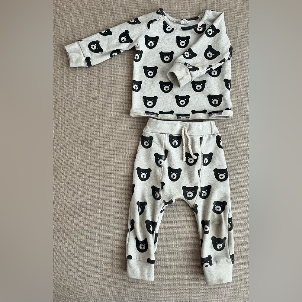 Little One Shop Bear Sweatshirt Set 18-24M